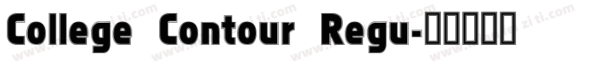 College Contour Regu字体转换